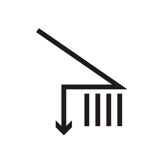 Dół Strzałka wektor ikona na białym tle na białym tle dla sieci web i projektowania aplikacji mobilnej, koncepcja logo Strzałka w dół - Wektor, obraz
