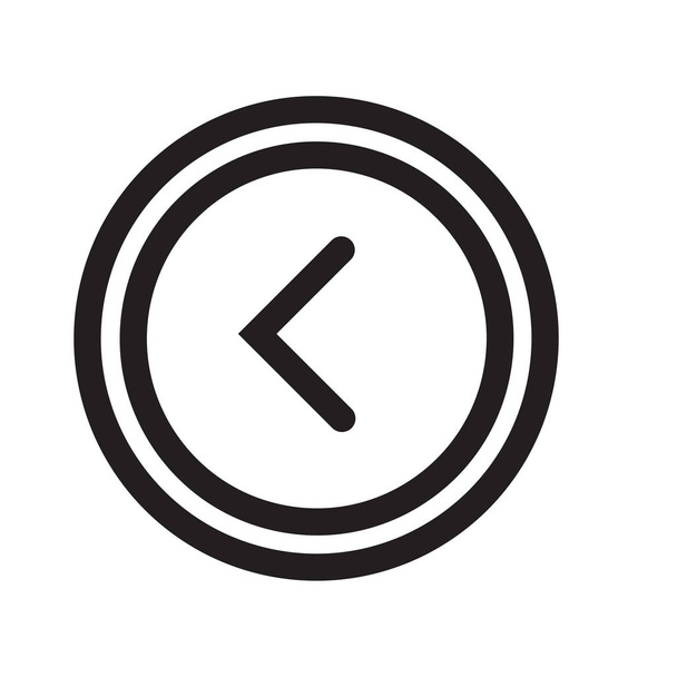 Vector de icono de botón izquierdo redondo aislado en fondo blanco para su diseño web y aplicación móvil, concepto de logotipo de botón izquierdo redondo
 - Vector, Imagen