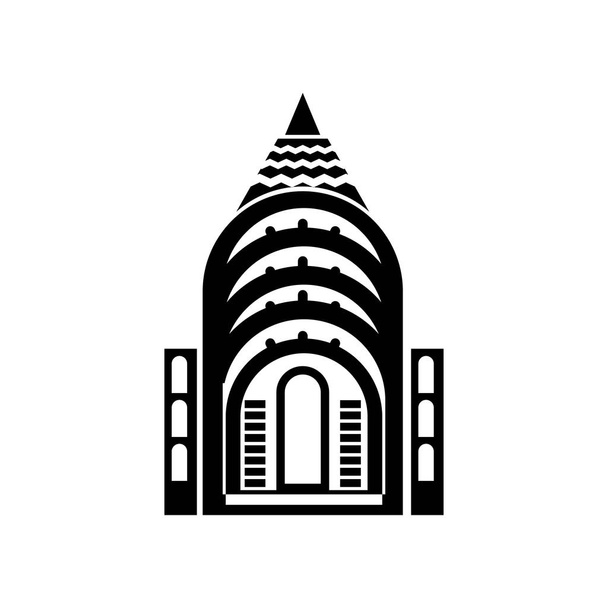 Вектор значка здания Крайслер изолирован на белом фоне для дизайна веб-сайта и мобильного приложения, концепция логотипа здания Крайслер
 - Вектор,изображение