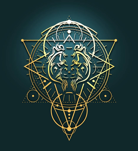 Mystical occult symbol. - Foto, Imagen
