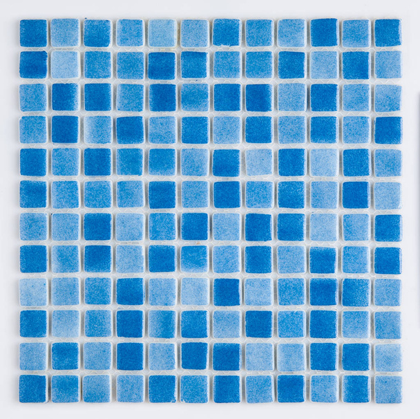 azulejo de cerámica azul pequeño, vista superior, mayólica. para el catálogo
 - Foto, Imagen