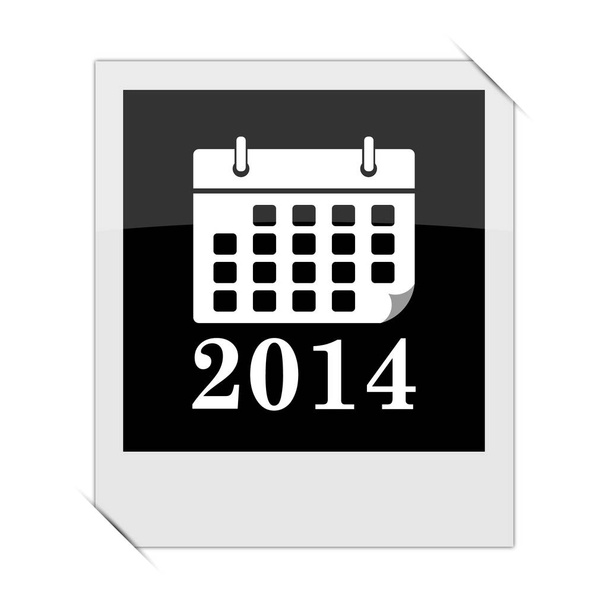 Icône du calendrier 2014 dans une photo sur fond blanc
 - Photo, image