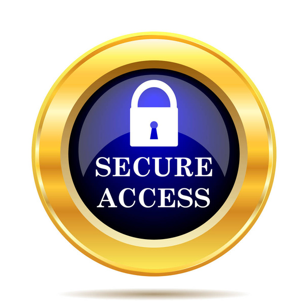 Ícone de acesso seguro. Botão de Internet no fundo branco
 - Foto, Imagem