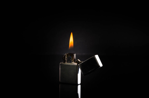 Silver metal lighter - Zdjęcie, obraz