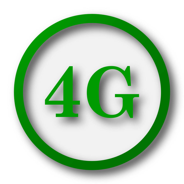 Icône 4G. Bouton Internet sur fond blanc
 - Photo, image