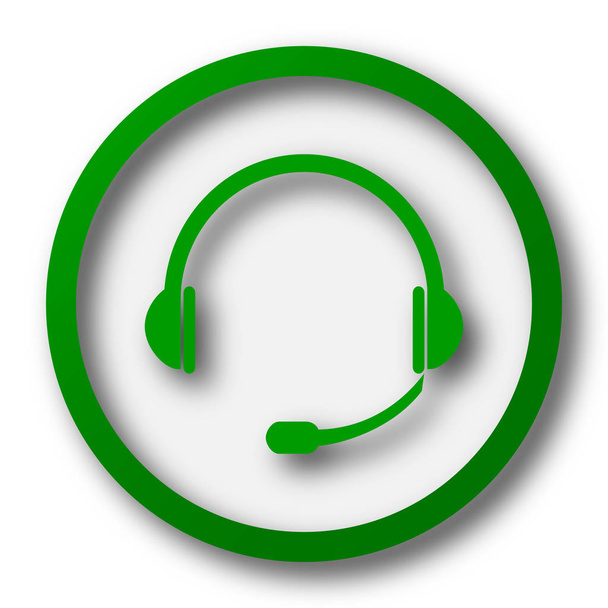 Kopfhörer-Symbol. Internet-Taste auf weißem Hintergrund - Foto, Bild