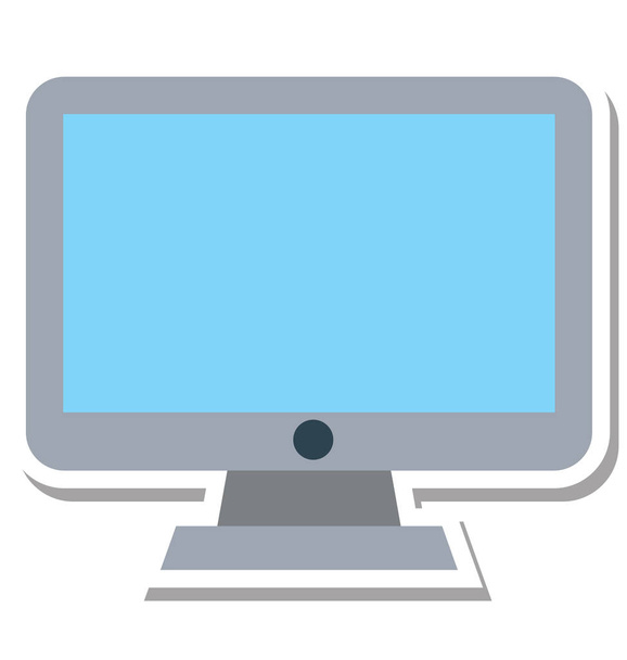 Monitor na białym tle wektor ikonę edycji - Wektor, obraz