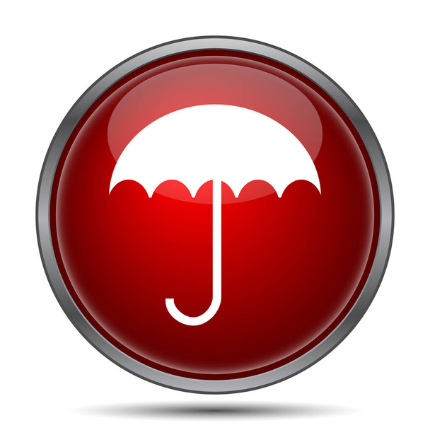 Paraplu pictogram. Internet knop op witte achtergrond - Foto, afbeelding