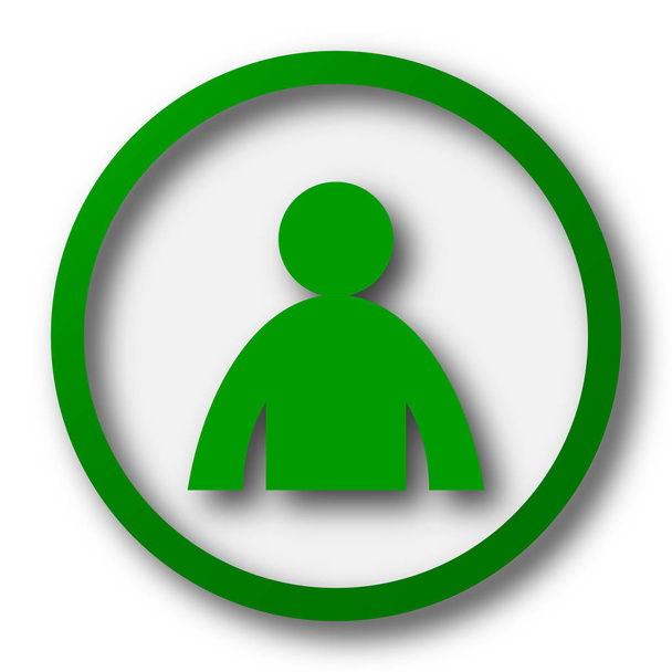 Ikona profilu użytkownika. Przycisk Internet na białym tle - Zdjęcie, obraz