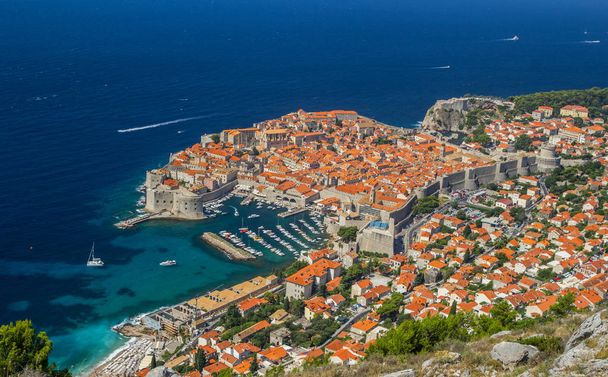Visão geral da cidade velha de Dubrovnik, Croácia - Foto, Imagem