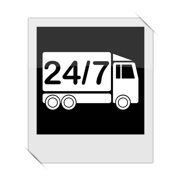 24 7 consegna camion icona
 - Foto, immagini