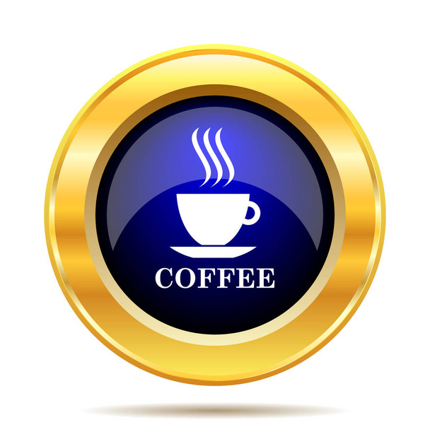 Icono de taza de café. Botón de Internet sobre fondo blanco
 - Foto, Imagen