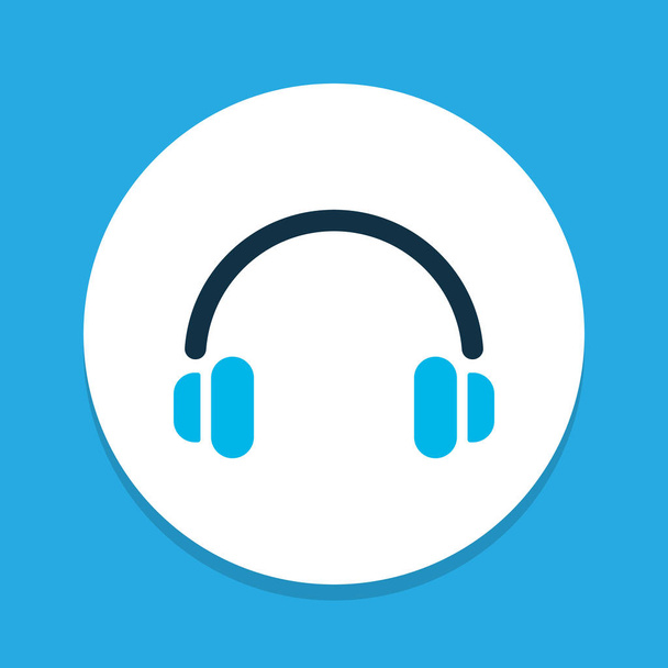Headphone icon colored symbol. Premium quality isolated earphone element in trendy style. - Вектор, зображення