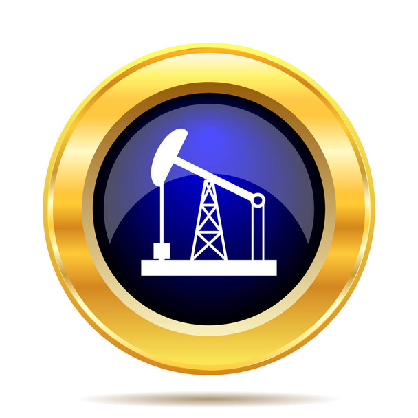 Εικονίδιο αντλία πετρελαίου. Κουμπί Internet σε άσπρο φόντο - Φωτογραφία, εικόνα