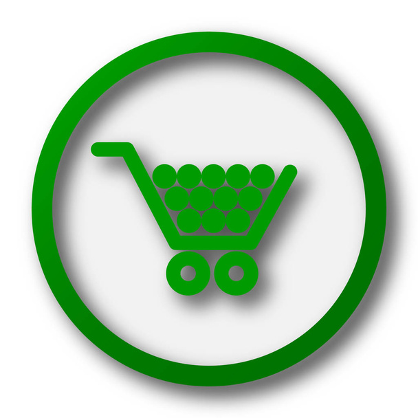 εικονίδιο καλάθι αγορών. κουμπί internet σε λευκό φόντο - Φωτογραφία, εικόνα