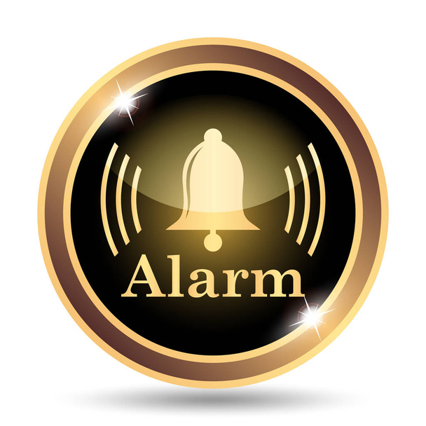 Icono de alarma. Botón de Internet sobre fondo blanco
 - Foto, Imagen