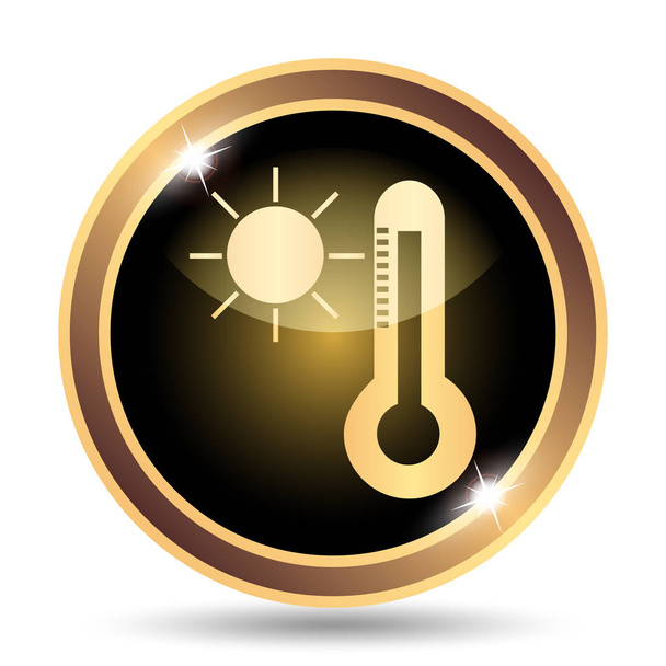 Nap és a hőmérő ikon - Fotó, kép