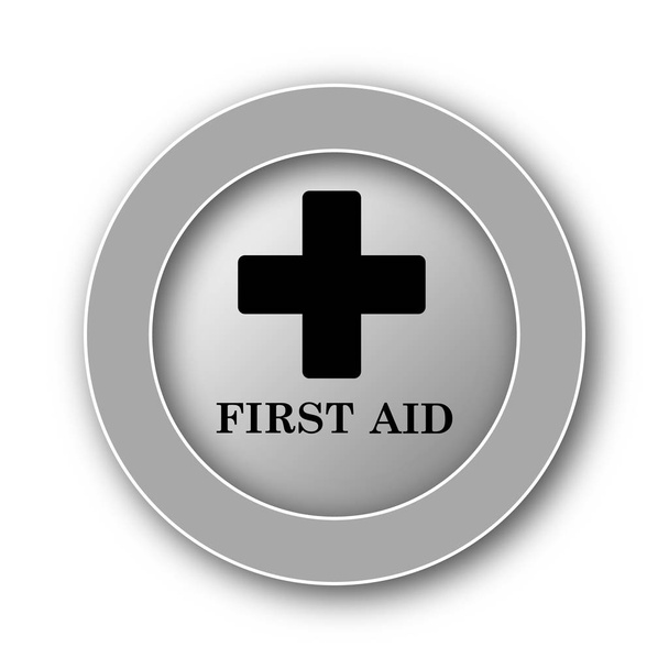 Icona del pronto soccorso. Pulsante Internet su sfondo bianco
 - Foto, immagini