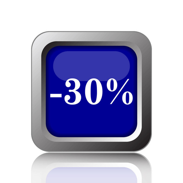 30 percent discount icon. Internet button on white background - Photo, Image