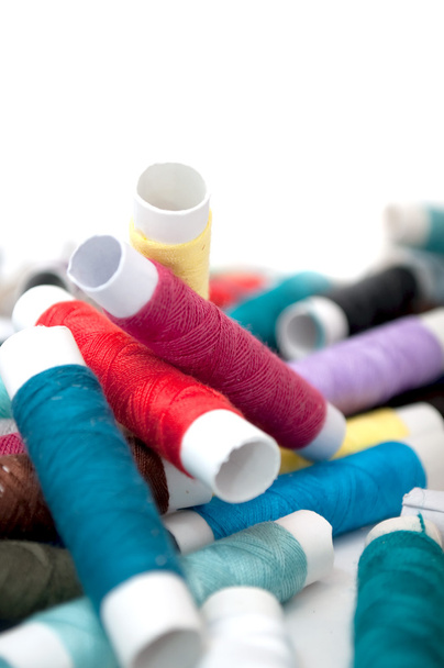 Multicolored Spools of Thread - Photo, Image