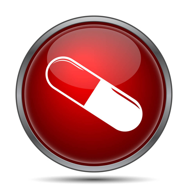 Pill ikonra. Internet gomb fehér háttér - Fotó, kép