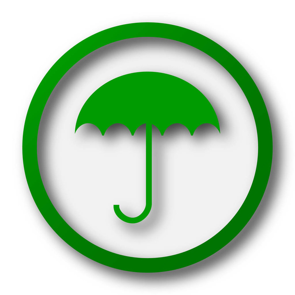 Ícone de guarda-chuva. Botão de Internet no fundo branco
 - Foto, Imagem