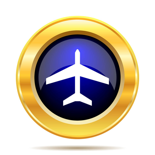 Plane icon. Internet button on white background - Photo, Image