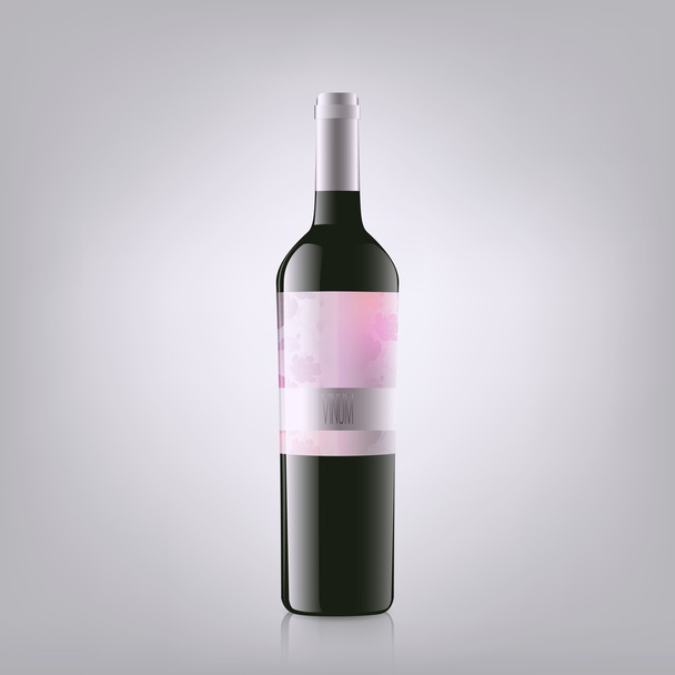 Botella de vino. Ilustración vectorial
 - Vector, Imagen