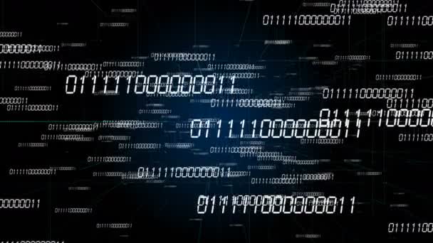 44k Digital binary code background,abstract scientific technology data binary code network conveying connectivity,complexity and data flood of digital age,Matrix of changing from zero to one digits. - Footage, Video