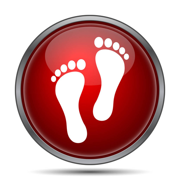 Foot print icon. Internet button on white background - Fotografie, Obrázek