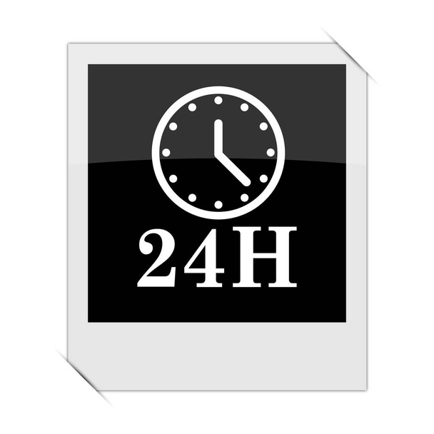 το εικονίδιο ρολογιού 24h - Φωτογραφία, εικόνα