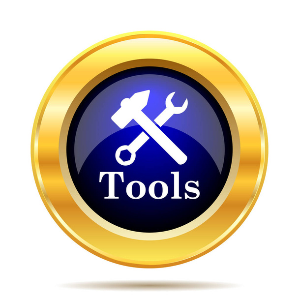 Eszközök ikonra. Internet gomb fehér háttér - Fotó, kép
