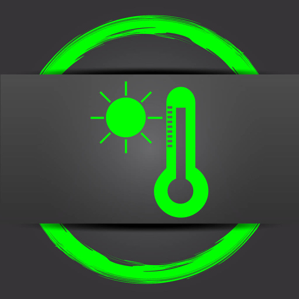ikona słońce i termometr - Zdjęcie, obraz