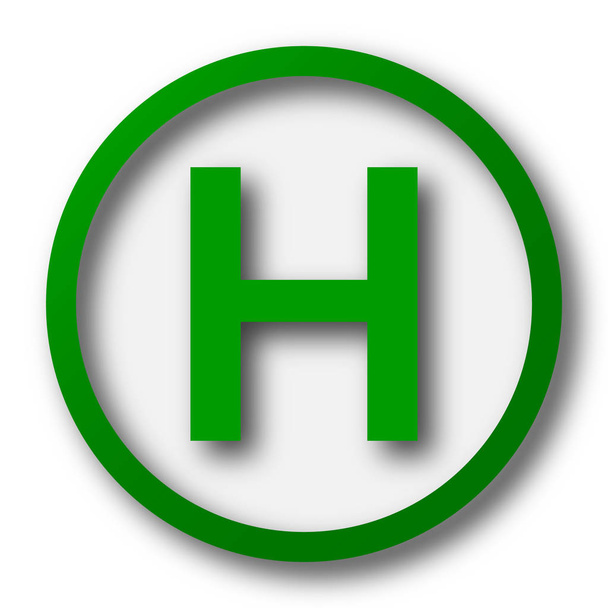 Hospital icon. Internet button on white background - Photo, Image