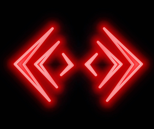 Illustration vectorielle de forme abstraite néon, flèches néon, concept de logo abstrait lumineux
 - Vecteur, image