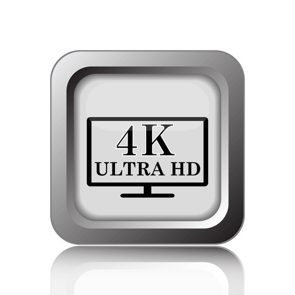 4K ultra HD kuvake. Internet-painike valkoisella taustalla
 - Valokuva, kuva