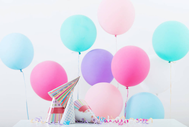 Background of balloons for birthday - Fotoğraf, Görsel