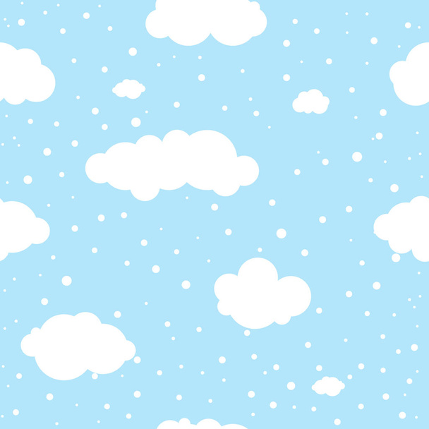 Χιονισμένο ουρανό χωρίς ραφή πρότυπο, εικονογράφηση διάνυσμα . - Διάνυσμα, εικόνα
