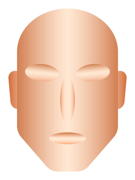 Illustration of the abstract concept human face - Διάνυσμα, εικόνα
