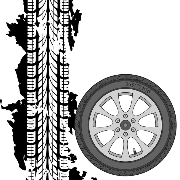 Abstrato fundo pneu impressões ilustração
 - Foto, Imagem