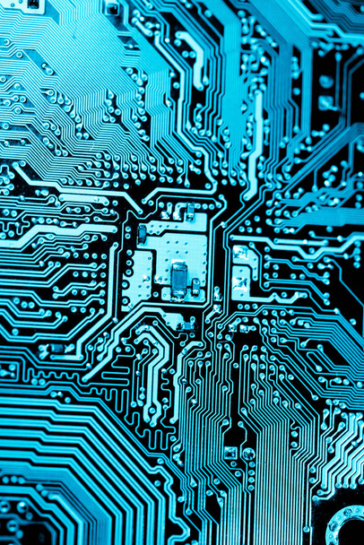 Abstract, close up of Mainboard Fundo do computador eletrônico. (placa lógica, placa-mãe do cpu, placa principal, placa do sistema, mobo
) - Foto, Imagem