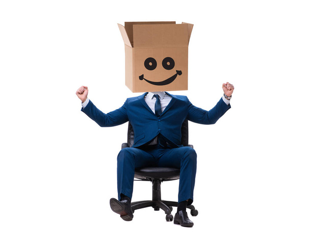 Возбужденный счастливый бизнесмен в концепции счастья
 - Фото, изображение