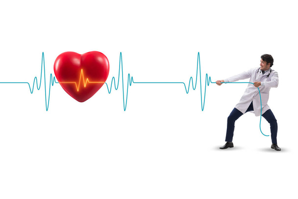 Kardiologi telelääketieteen käsite sydämen syke - Valokuva, kuva