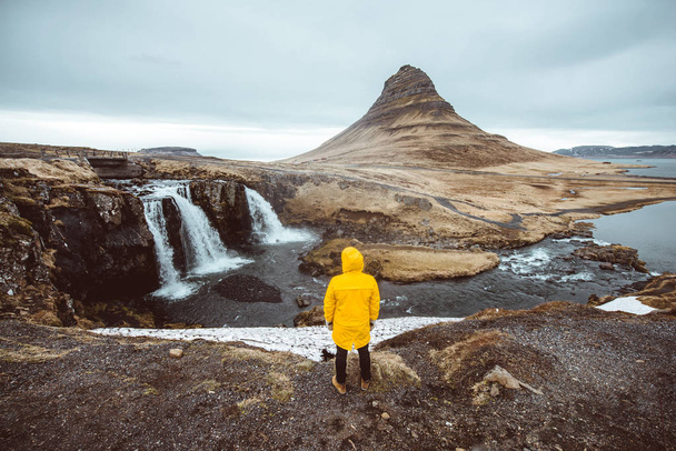 Man exploring icelandic lands - Fotó, kép