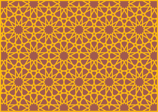 Figures géométriques colorées Arabes et orientales imitant les vitraux jaune et rouge foncé
 - Vecteur, image