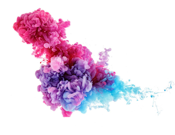 color splash in water from ink background - Foto, imagen
