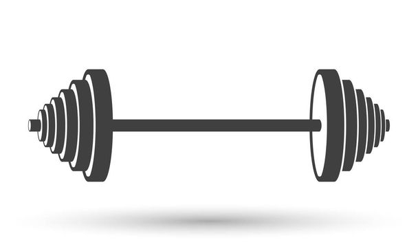 Icon of a sports dumbbell. Vector on white background. - Vector, Image