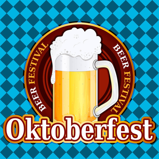 Oktoberfest isolated vector illustration, Beer festival in Germany,  - Vektor, Bild