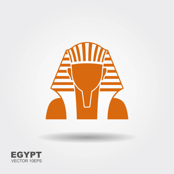 Egyptin kultainen faaraoiden naamio kuvake. Tasainen kuva egyptiläinen kultainen faaraoiden naamio vektori kuvake
 - Vektori, kuva