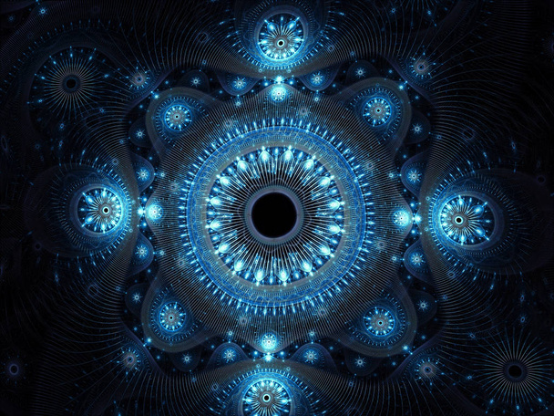 Kwiecisty tło Ezoteryka - cyfrowo wygenerowany obraz - Zdjęcie, obraz